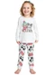 Kyly - Pijama Infantil Menina Brilha no Escuro Branco - variação: Branco