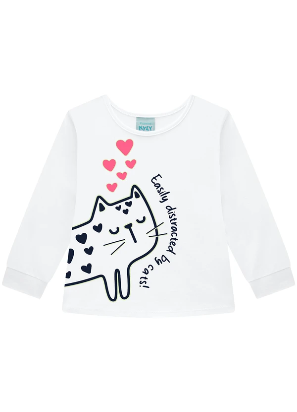 Kyly - Pijama Infantil Menina Brilha no Escuro Branco 2