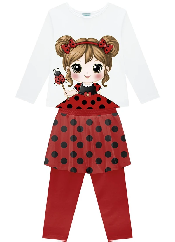 Kyly - Pijama Infantil Menina Brilha no Escuro Branco 2