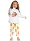 Kyly - Pijama Infantil Menina Brilha no Escuro Branco - variação: Branco