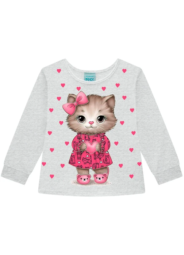 Kyly - Pijama Infantil Menina Brilha no Escuro Cinza 3