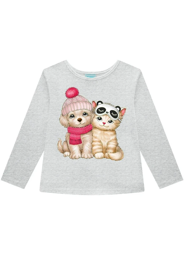 Kyly - Pijama Infantil Menina Brilha no Escuro Cinza 3