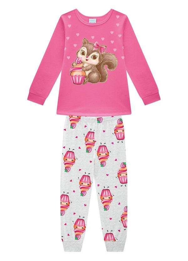 Kyly - Pijama Infantil Menina Brilha no Escuro Rosa