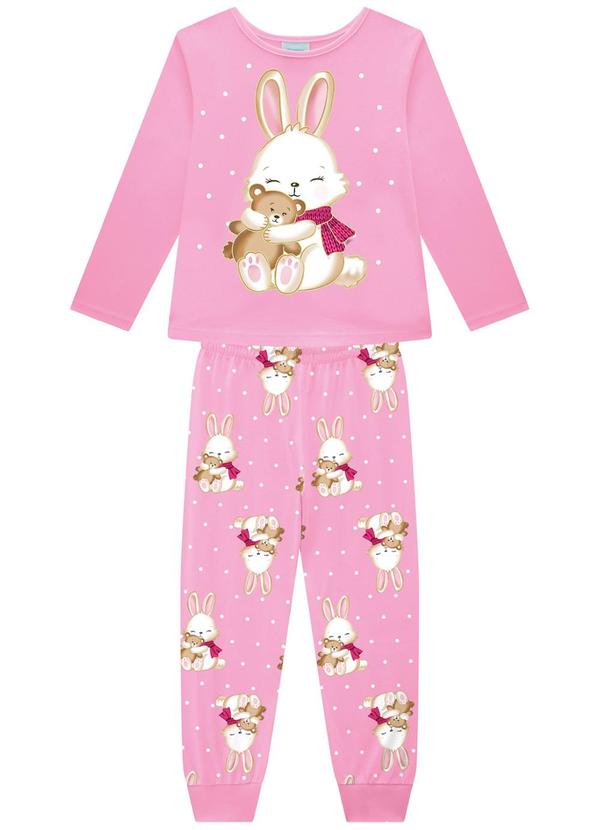 Kyly - Pijama Infantil Menina Brilha no Escuro Rosa