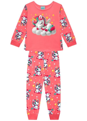 Kyly - Pijama Infantil Menina Brilha no Escuro Rosa - KYLY