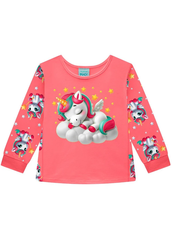 Kyly - Pijama Infantil Menina Brilha no Escuro Rosa 2