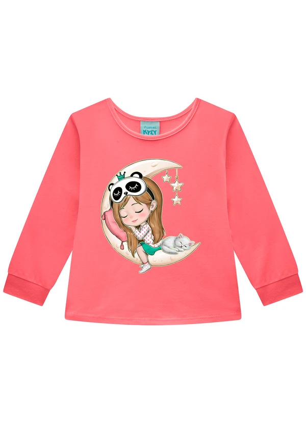 Kyly - Pijama Infantil Menina Brilha no Escuro Rosa 2