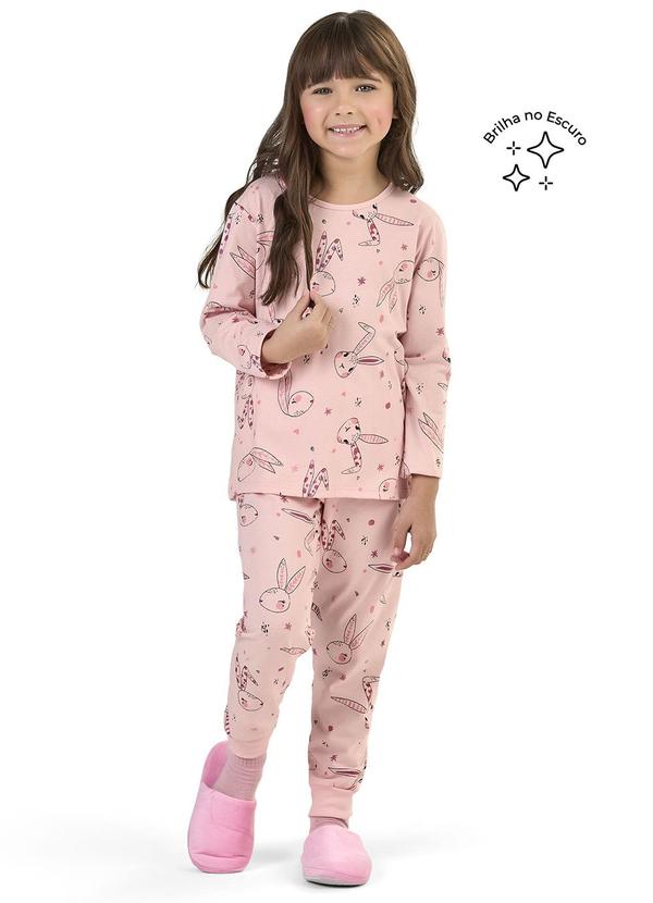 Elian - Pijama Infantil Menina Coelhinhos Rosa