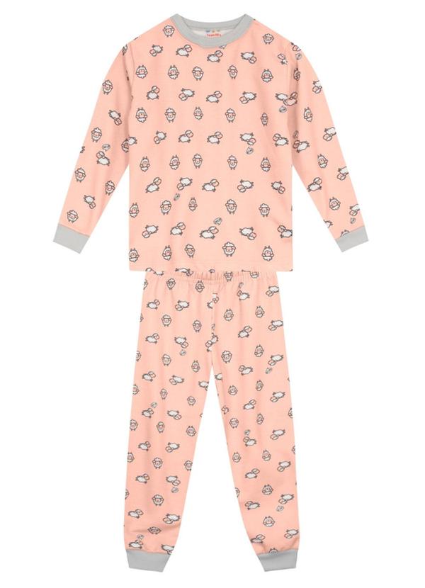 Brandili - Pijama Infantil Menina de Ovelhinhas Rosa