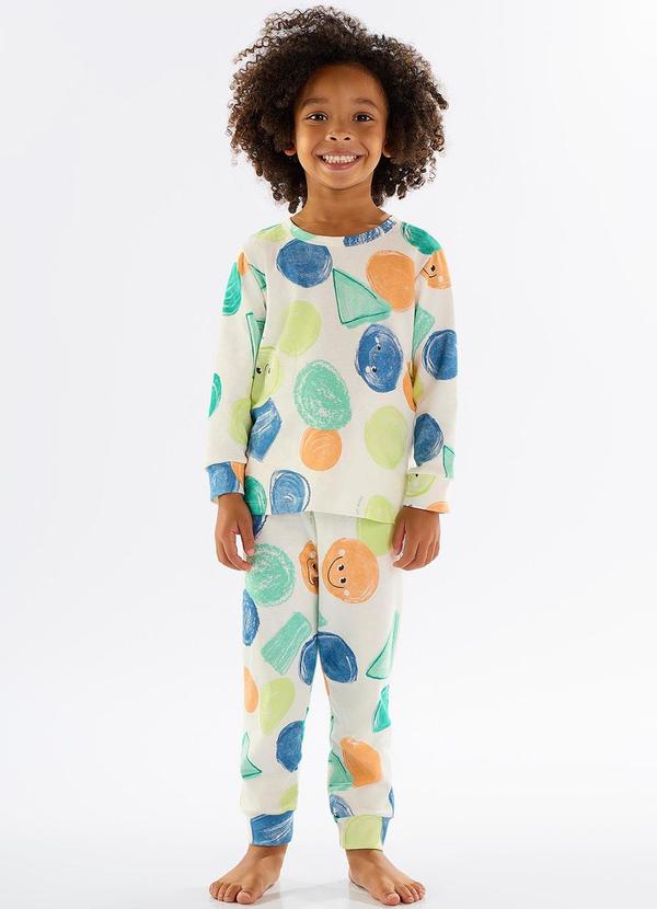 Up Baby - Pijama Infantil Unissex em Suedine Bege