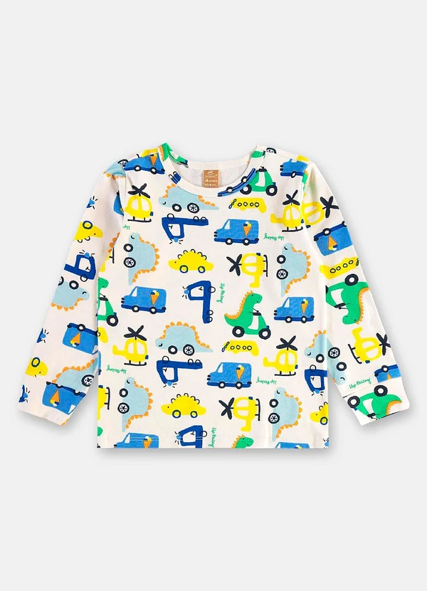 Up Baby - Pijama Infantil Unissex em Suedine Branco 3