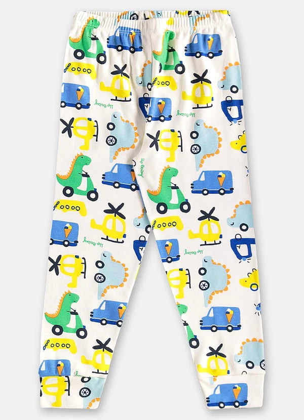 Up Baby - Pijama Infantil Unissex em Suedine Branco 4