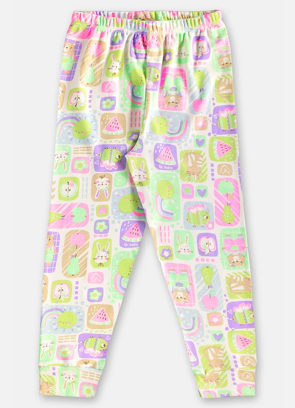 Up Baby - Pijama Infantil Unissex em Suedine Branco 5