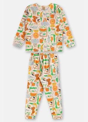Up Baby - Pijama Infantil Unissex em Suedine Branco - UP BABY