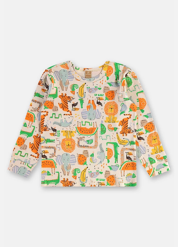 Up Baby - Pijama Infantil Unissex em Suedine Branco 4