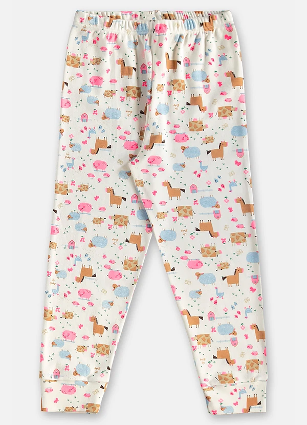 Up Baby - Pijama Infantil Unissex em Suedine Branco 5