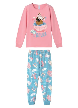 Malwee Kids - Pijama Jogger Dog Relax Rosa Claro - MALWEE KIDS