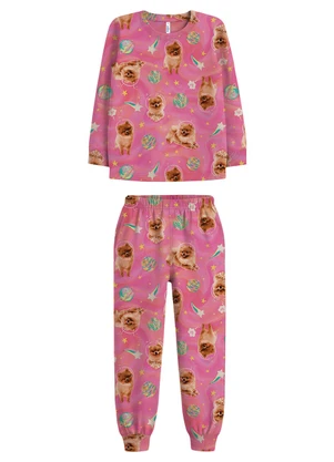 Malwee Kids - Pijama Jogger Lulu Astronauta Rosa - MALWEE KIDS