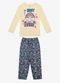 Rovitex - Pijama Manga Longa Brilha no Escuro Kappes Rosa - variação: Amarelo
