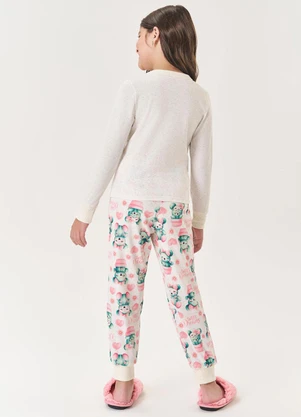 Abrange - Pijama Longo Infantil Menina Cactus Nude - ABRANGE