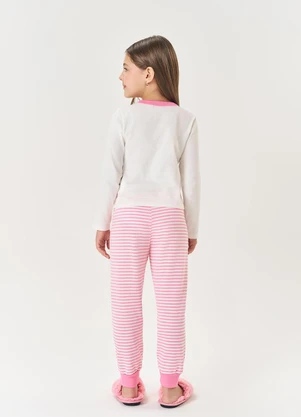 Abrange - Pijama Longo Infantil Menina Coelho Rosa - ABRANGE