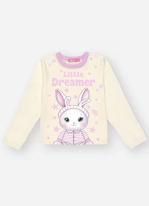 Abrange - Pijama Longo Infantil Menina Coelho Roxo - ABRANGE