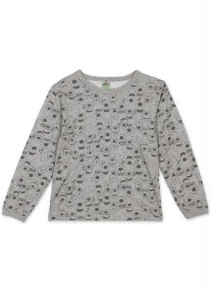 Lilica Ripilica - Pijama Longo Infantil Unissex Cinza - LILICA RIPILICA