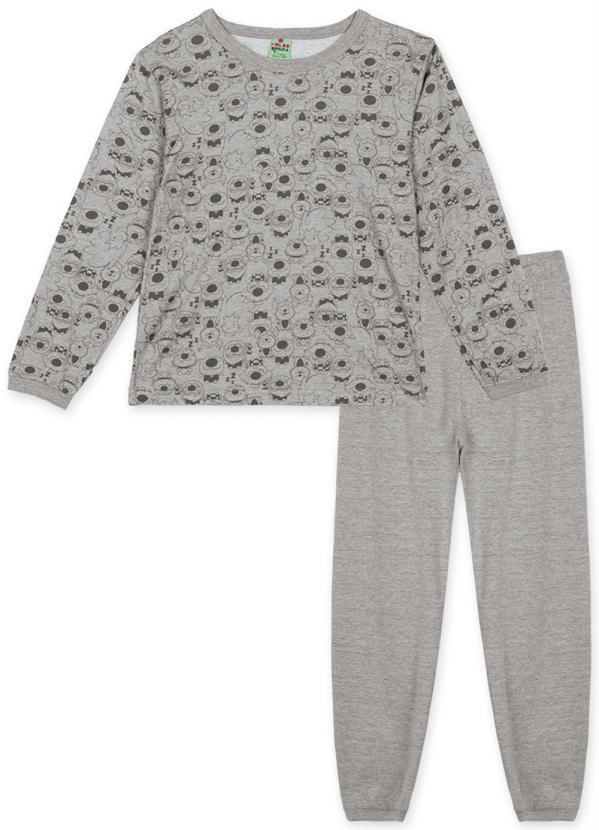 Lilica Ripilica - Pijama Longo Infantil Unissex Cinza