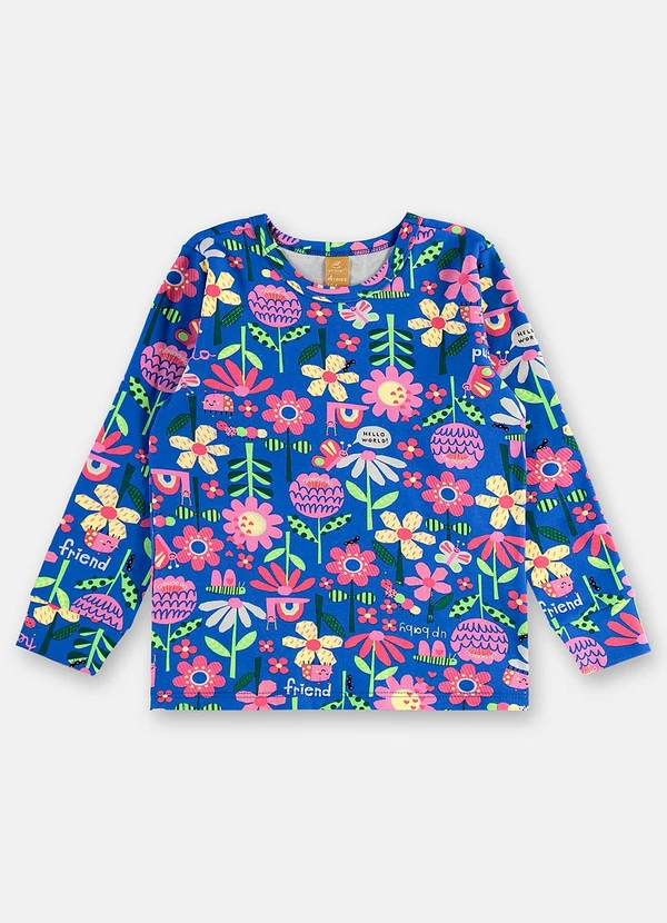 Up Baby - Pijama Longo Infantil Unissex Suedine Up Baby Azul 3