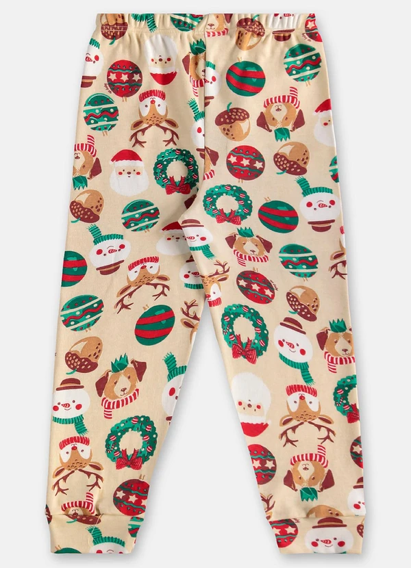 Up Baby - Pijama Longo Natalino Suedine Bege 10