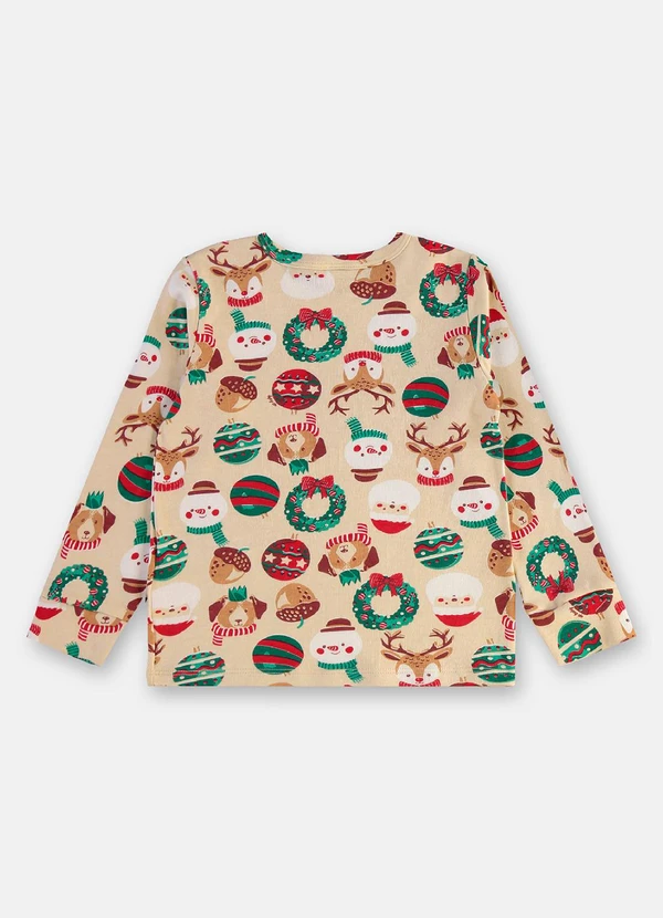 Up Baby - Pijama Longo Natalino Suedine Bege 8