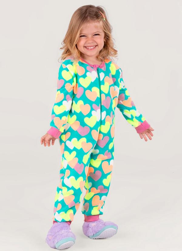 Brandili - Pijama Macacão Infantil Unissex Verde