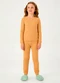 Pulla Bulla - Pijama Malha Canelada Verde - variação: Bege
