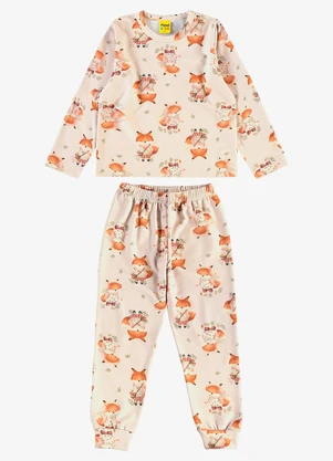 Rovi Kids - Pijama Malha Soft Touch Bege - ROVI KIDS