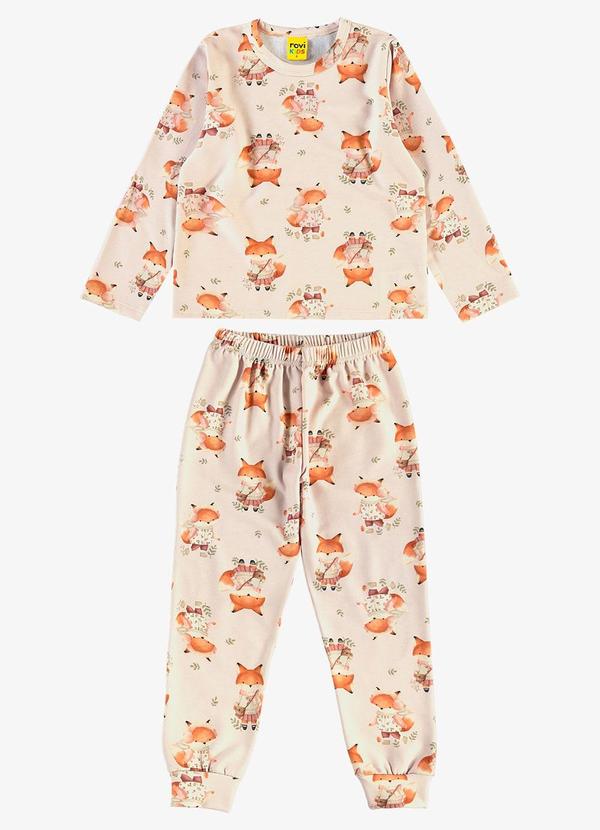Rovi Kids - Pijama Malha Soft Touch Bege 1
