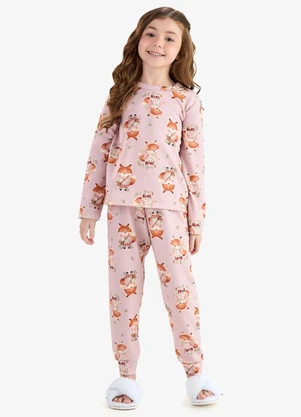 Rovi Kids - Pijama Malha Soft Touch Rosa - ROVI KIDS