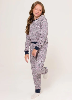 Espaço Pijama - Pijama Manga Longa Infantil Animal Print - ESPAÇO PIJAMA