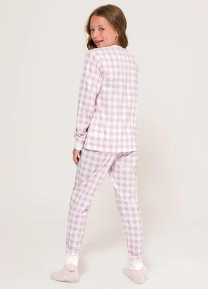 Espaço Pijama - Pijama Manga Longa Infantil Lilás - ESPAÇO PIJAMA