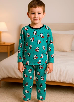 Dukali - Pijama Manga Longa Suede Infantil Estampado - DUKALI