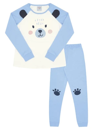 Pulla Bulla - Pijama Meia Malha  Bege - PULLA BULLA