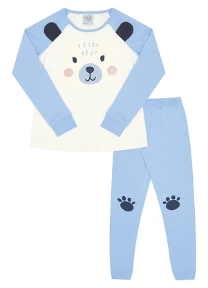 Pulla Bulla - Pijama Meia Malha  Bege - PULLA BULLA