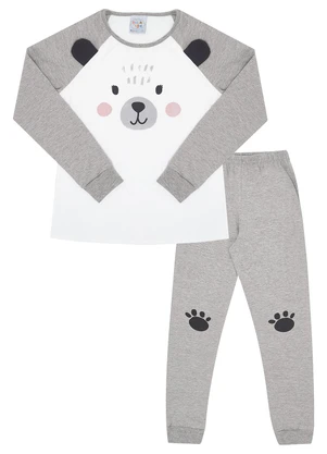 Pulla Bulla - Pijama Meia Malha  Branco - PULLA BULLA