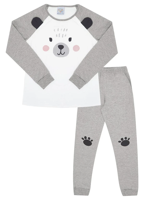 Pulla Bulla - Pijama Meia Malha  Branco 2