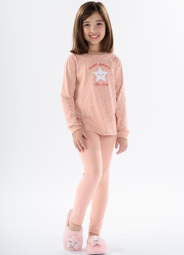 Pulla Bulla - Pijama Meia Malha e Cotton Leve Rosa