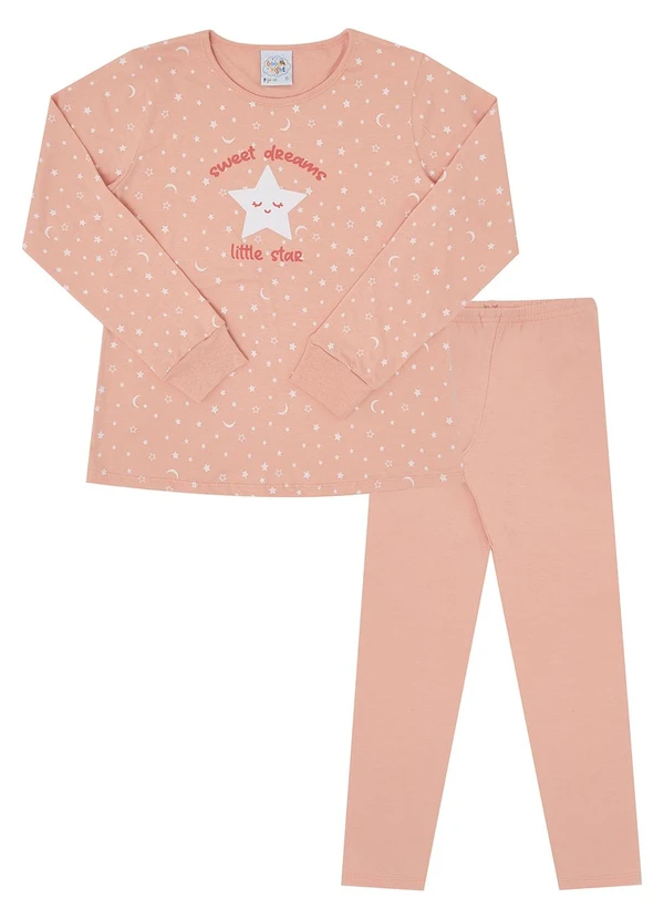 Pulla Bulla - Pijama Meia Malha e Cotton Leve Rosa 2