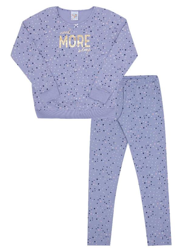 Pulla Bulla - Pijama Meia Malha Feminina Roxo