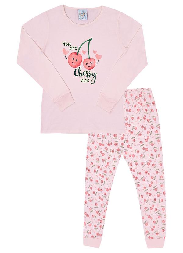 Pulla Bulla - Pijama Meia Malha  Rosa