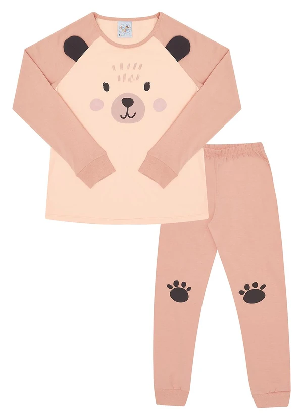 Pulla Bulla - Pijama Meia Malha Rosa