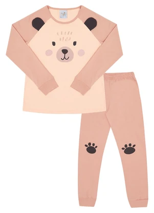 Pulla Bulla - Pijama Meia Malha  Rosa - PULLA BULLA