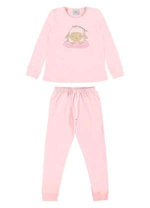 Pulla Bulla - Pijama Meia Malha Rosa - PULLA BULLA